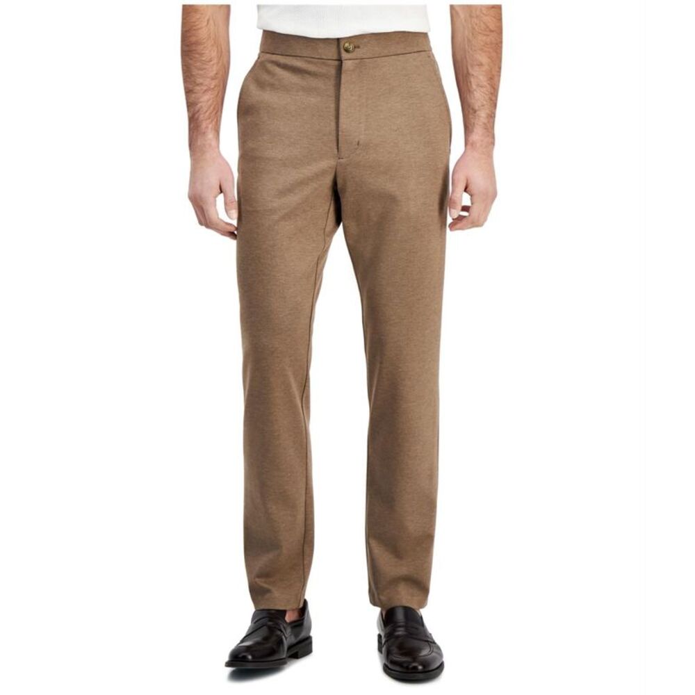 Alfani Mens Heathered Knit Suit Straight Leg Jogger Casual Pants, , 36, DM